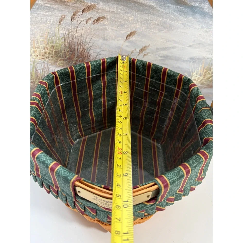 Longaberger Christmas Collection 1997 Edition Snowflake Basket Hexagon Liner